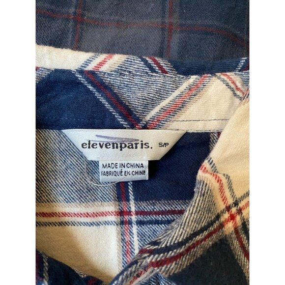 ELEVEN Paris Mens BNWOT Plaid Ombre Flannel Shirt Button Up New - Picture 8 of 8